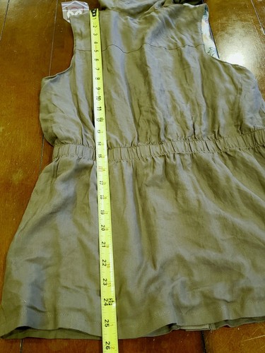 Matilda Jane 435 Girl's Hooded Vest Jacket Top Size 14 Green Khaki Small Flaw - Picture 11 of 12