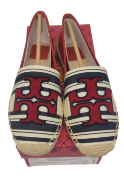 NIB Tory Burch Ines Fil striped coupé Espadrille Size
