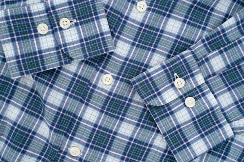 PETER MILLAR Plaid Navy Blue Sport Shirt Cotton Lightweight Summer Soft M - Picture 4 of 4