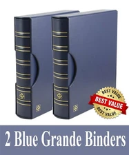 2 Lighthouse Grande Binders + Slipcase For Graded / Currency Note / Coin / Stamp