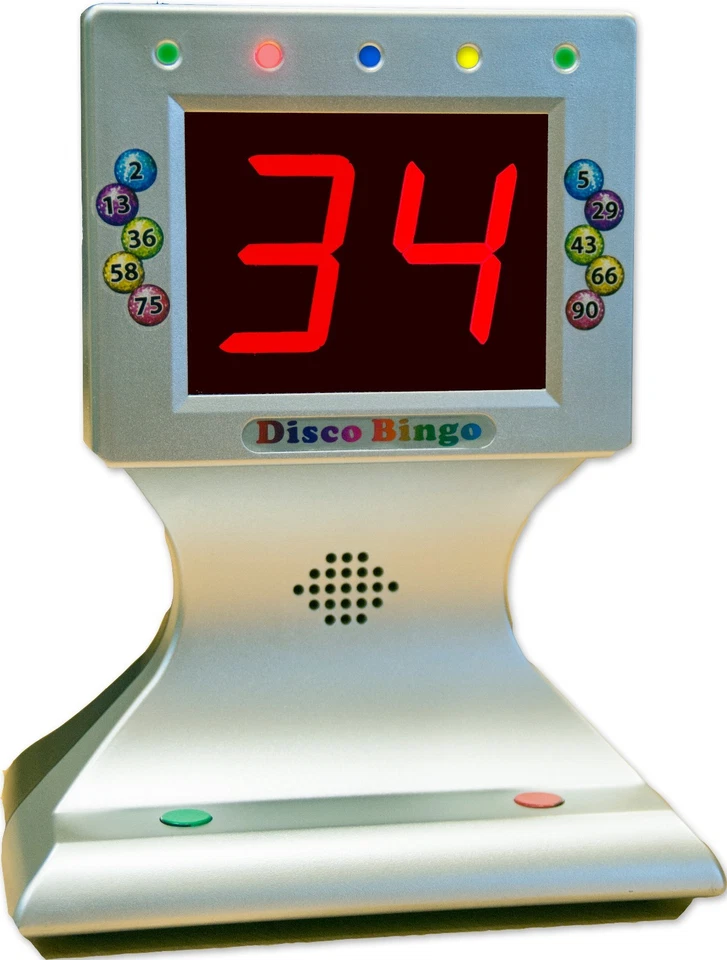 Bingo Machine Disco Bingo with Music & Lights 1-90 & 1-75 Family Bingo Party - Image 2 of 4