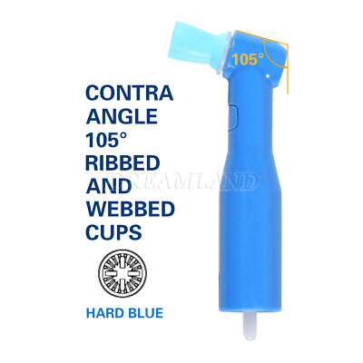 Dental Einweg Prophy Winkel Firm Turbine Blue Cup 105° - Latexfrei 100 Stück
