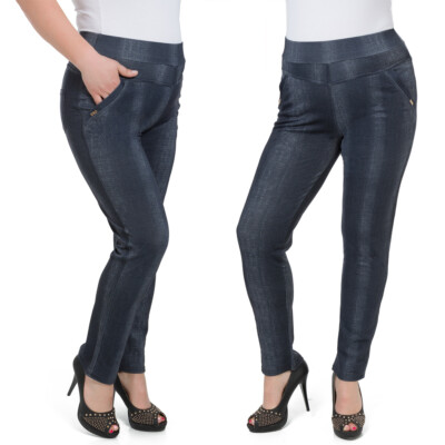 Damenhose gerades Bein hoher Bund Streifen Hose Übergröße 2XL-6XL KZY-W020