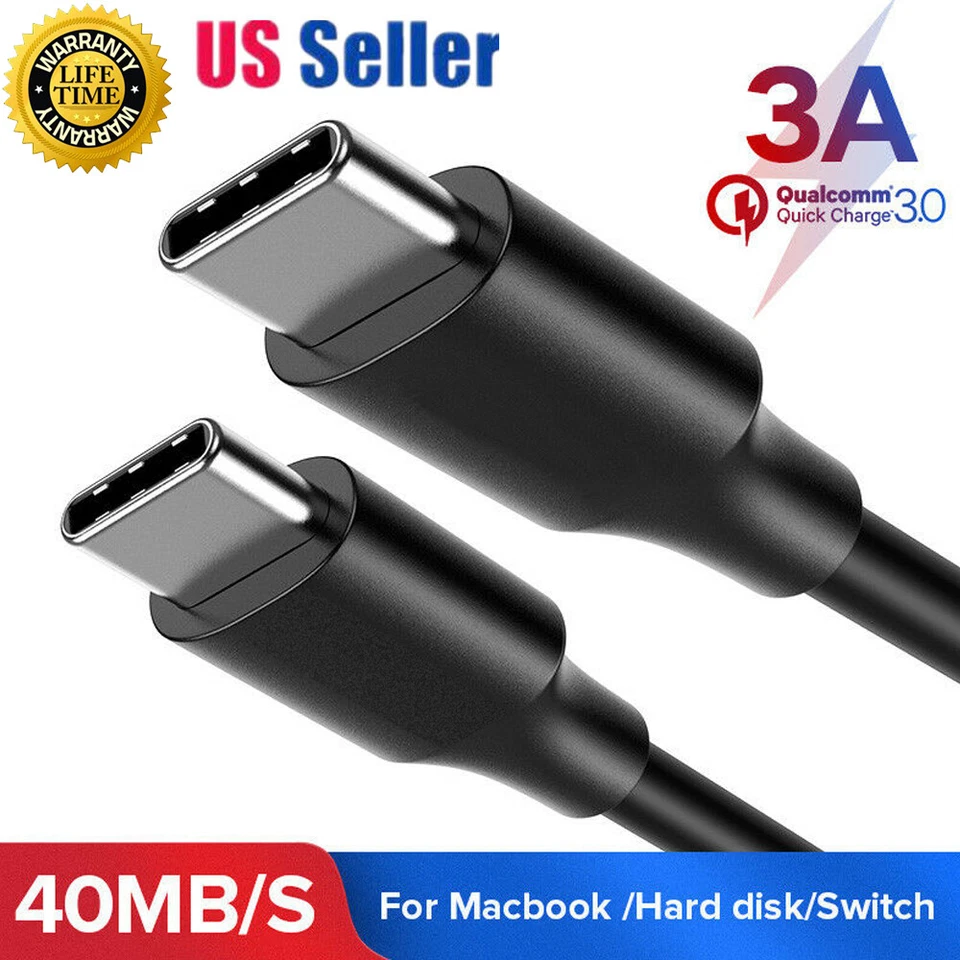 C-C Cable USB C Cables Type C Cord For Huawei Mac Laptop Xiaomi Fast Charging - Image 2 of 4