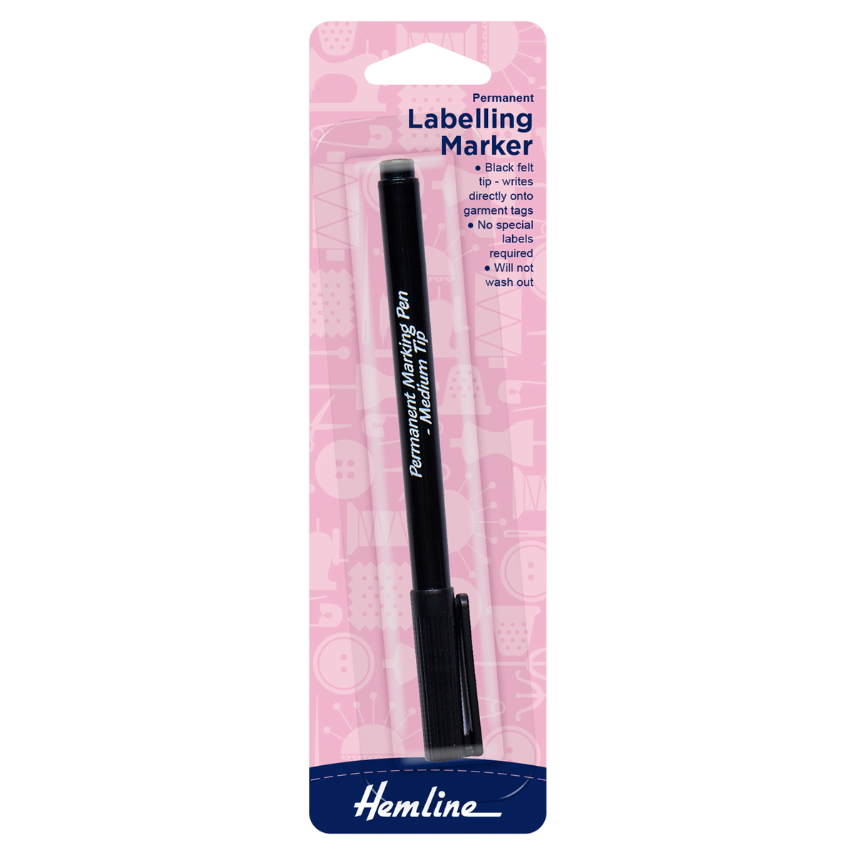 Hemline: Permanent Labelling Pen: Felt Tip Hemline: Permanent Labelling Pen: Felt Tip