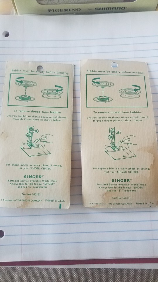 Singer Touch And Sew Bobbins Two Piece Bobbins 163131 eBay