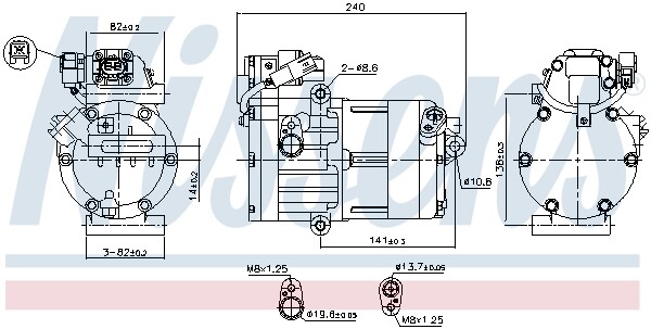 891023 NISSENS Compressor, air conditioning for HYUNDAI,KIA