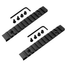 2 PCS Keymod 11 Slot 4.9 inch Picatinny Weaver Rail Section - Aluminum