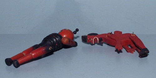 2 lustige alte Teufel Figuren Holz aus Kasperl Theater ? Handarbeit um 1930 ? - Bild 6 von 6