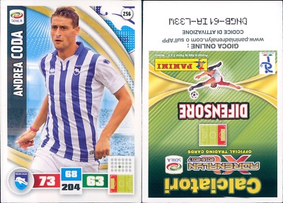 CARD ADRENALYN FOOTBALLERS PANINI 2016/17 *PESCARA-CODA *N.256