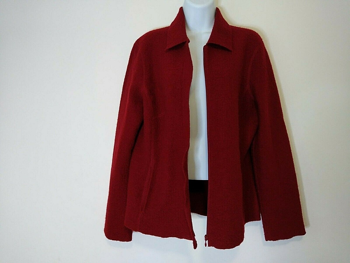 Jones New York Country Essentials Wool Full Zip Sweater
