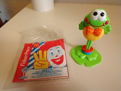 McDonald's - Fisher Price - Frog Baby Rattle - Opened bag 1999 12/4/22