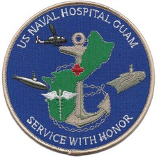 4.5" NAVY NAVAL HOSPITAL GUAM  EMBROIDERED PATCH