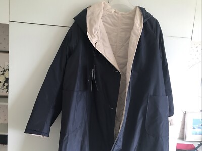 Riani Ladies Reversable Light Weight Coat In Navy Blue And Cream Size S New 