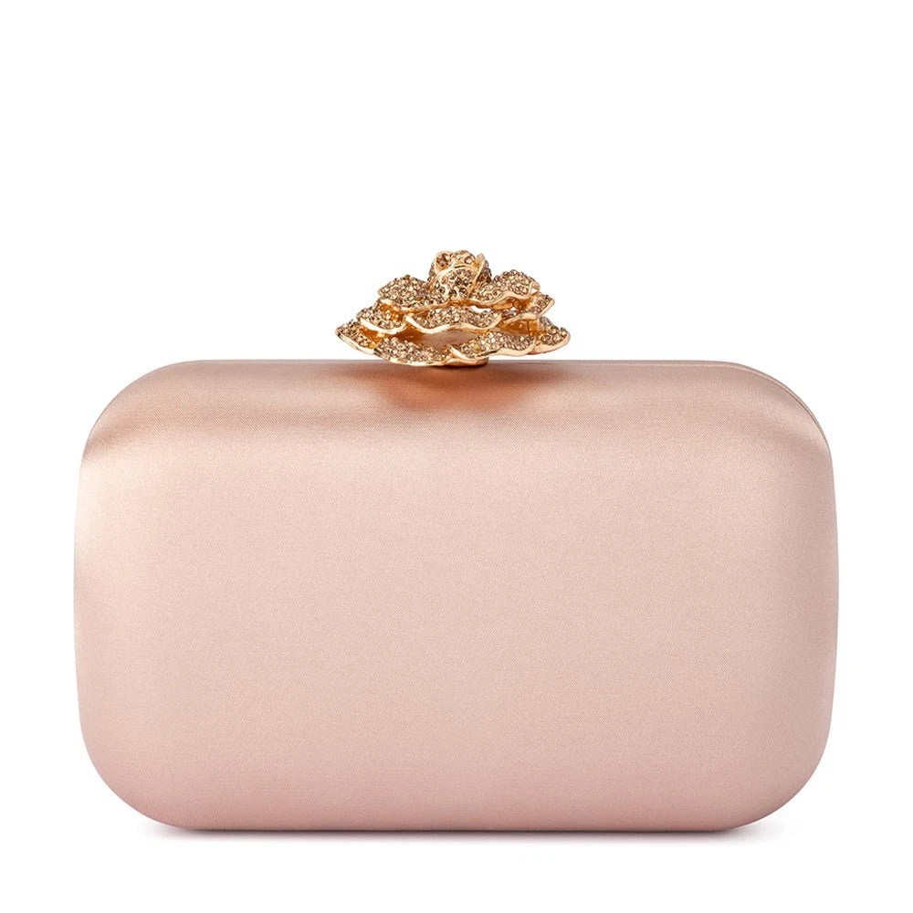 Olga Berg ROSA Crystal Lock Clutch in Metallics Bag eBay