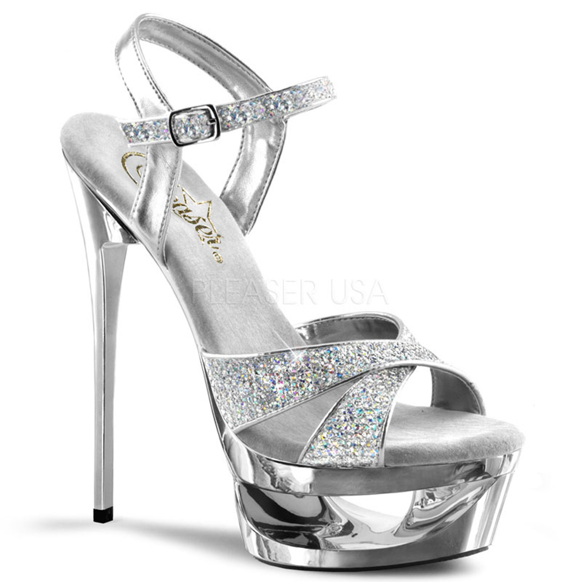 Silver Glitter Heels Cheap Silver High Heels Silver Glitter