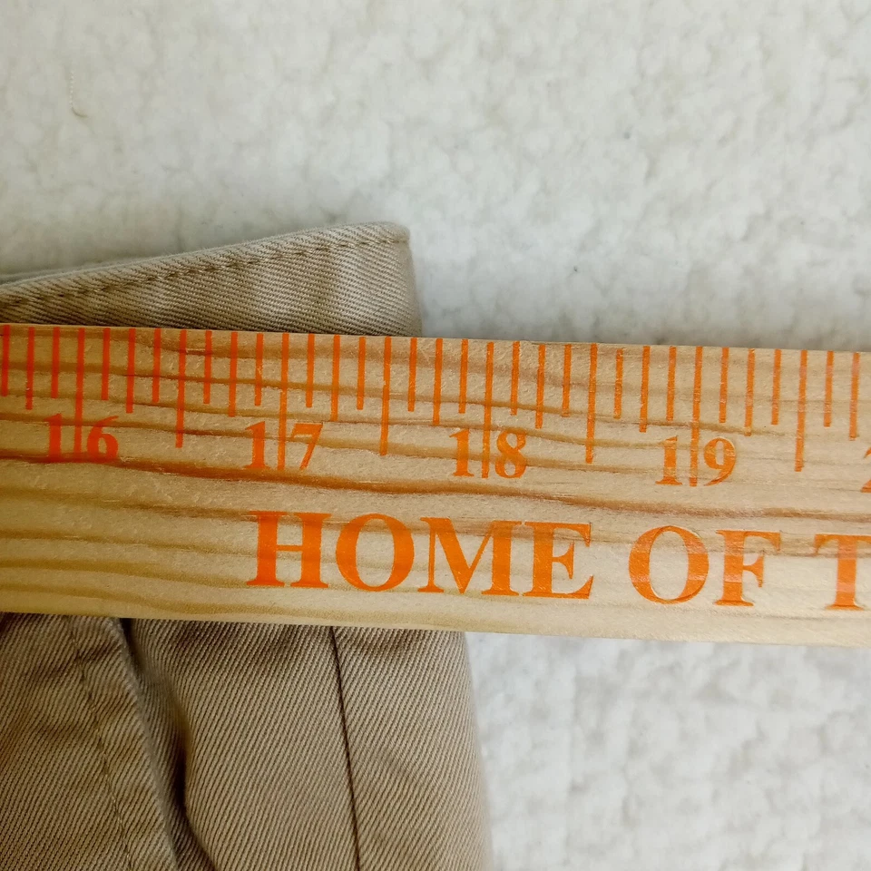 Pantalones Cortos Claiborne Para Hombre 34 Caqui Frente Plano Algodón Foto 4 de 4