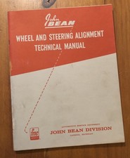 1971 John Bean Wheel Steering Alignment Technical Service Manual
