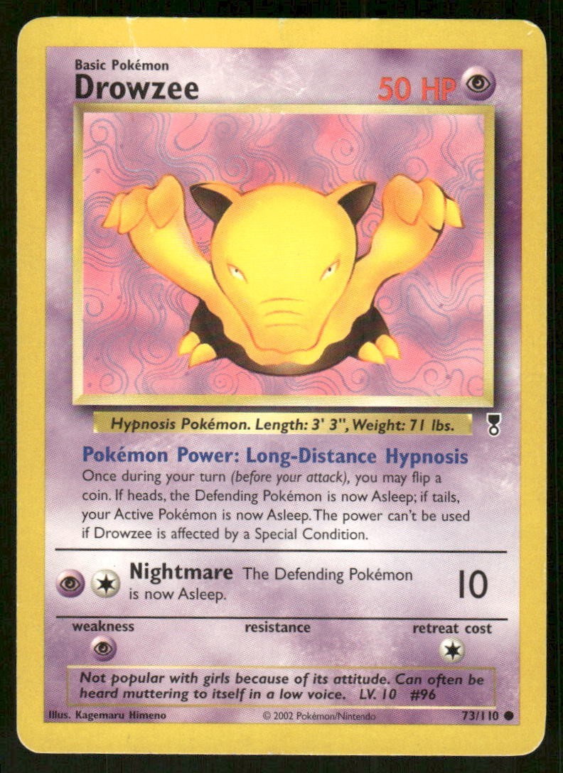 Pokemon Tcg Drowzee #73 Pokemon Legendary Collection MP