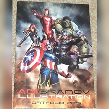 Portafoglio illustrazioni Adi Granov 2015 1 quasi nuovo x2 firmato 272 500 Avengers raro difficile da trovare