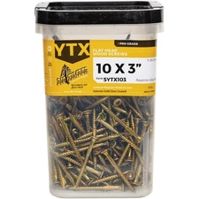 Big Timber #10 x 3 In. Yellow Zinc Star Drive Flat Head Wood Screw (5 Lb.) Big