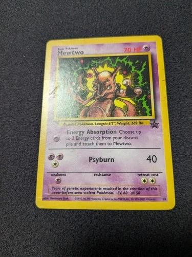 Mewtwo #14 Black Star Promo Wizards of the Coast (WOTC) Pokemon Card TCG