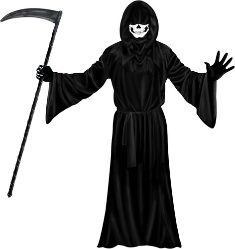 Halloween Sensenmann Kostüm Set für Herren Erwachsene gruselige Verkleidung
