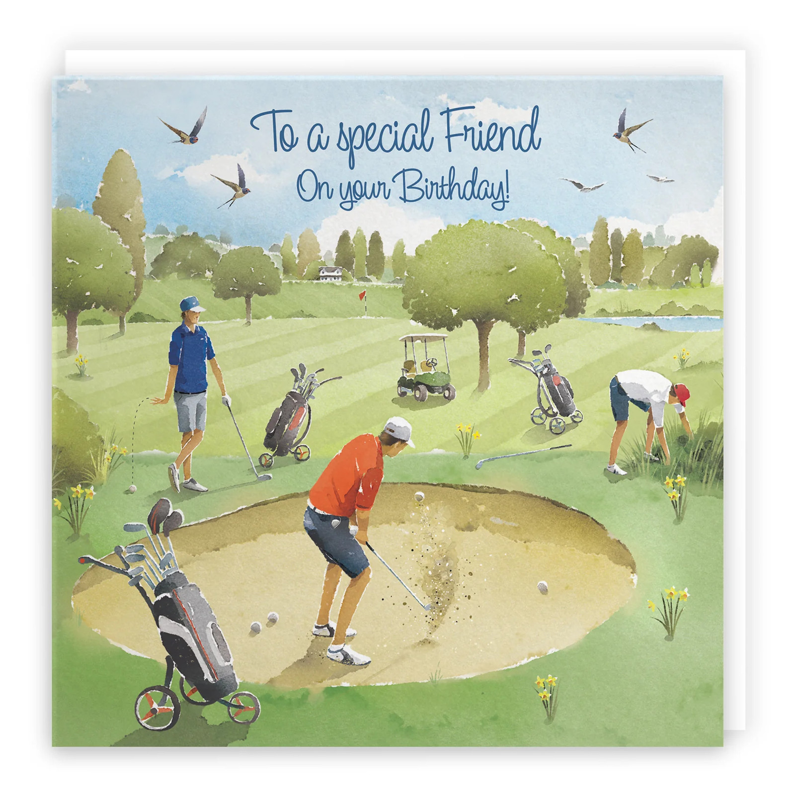 Friend Golfing Birthday Card Golf Bunker Milo's Gallery