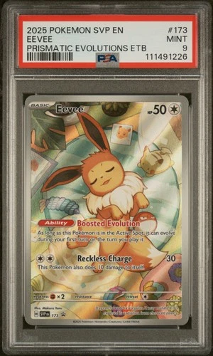 2025 POKEMON SVP EN-SV BLACK STAR PROMO #173 EEVEE PSA 9
