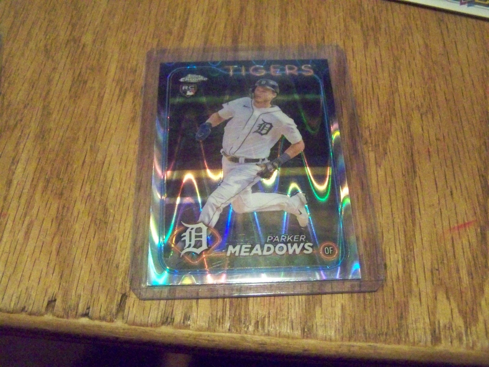 PARKER MEADOWS ROOKIE 2024 TOPPS CHROME RAYWAVE REFRACTOR BASEBALL CARD # 271