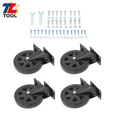 4 Pcs Heavy Duty Swivel Caster Wheels 6 Inch Black 3000Lbs With Brakes No Noise