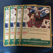 4X One Piece I Never Bother to Remember the Faces of Trash OP14-038 Presale