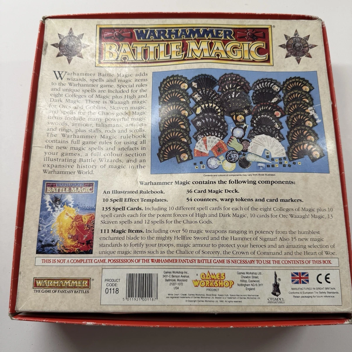Warhammer Battle Magic Supplement Fantasy Game 1992 Games Workshop NEAR COMPLETE
