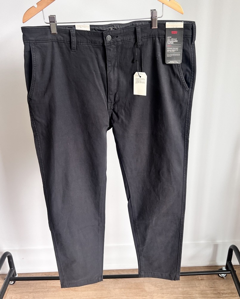 Levis XX Chino Standard Taper Mens Pants 38x30 Black New With Tags