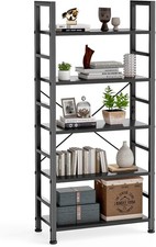 5 Tiers Open Bookshelf Classic Freestanding Tall Display Shelf Multifunctional