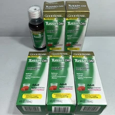 6 Sealed Goodsense Tussin DM Cough & Chest Congestion, Non-Drowsy Raspberry Flav