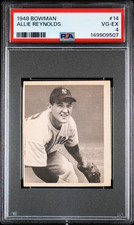 1948 Bowman #14 Allie Reynolds Graded Card PSA 4 VG-EX New York Yankees