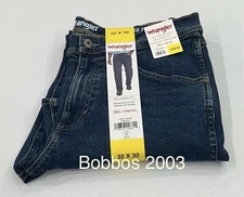 Wrangler Men's Relaxed Fit Straight Leg Jeans, Dark Blue, Size 32X30