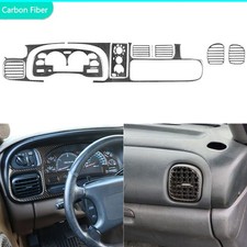 Juego de 7 piezas de cubierta de panel de fibra de carbono real para Ram 1500 2500 3500 98-2002