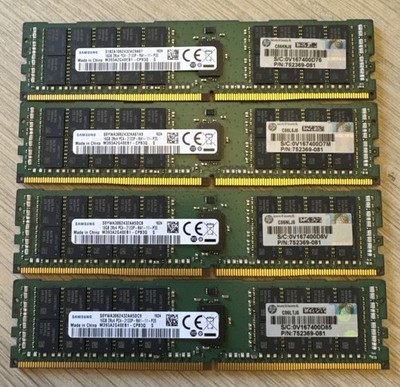 HP SAMSUNG 64GB SERVER RAM KIT (4x16GB) PC4-2133P RDIMM DDR4 ECC REG 752369-081