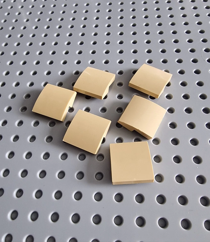 Lego Bogenstein Schrägstein Dachstein 2x2 Beige 6 Stück 15068 A299 - Bild 1 von 1