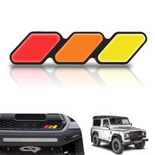 1 PC Tri-color Grille Badge Emblem, ABS Creative Tri-color Front Grille Badge...