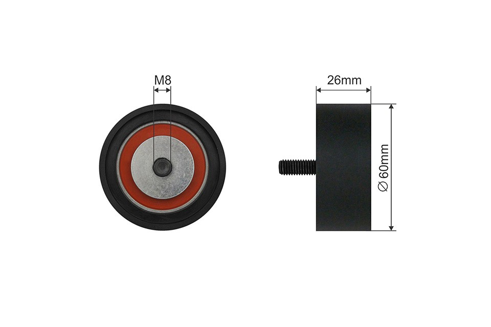 TENSIONER PULLEY VRIBBED BELT RNK-RE-039 FOR RENAULT MASTER/II/Bus/Van OPEL - Image 8