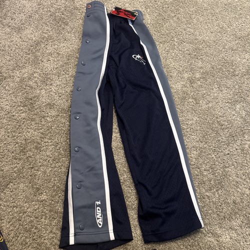 Vintage 90s AND1 Snap Tear Away Baskerball Warm Up Pants NOS NWT Youth Large - Picture 5 of 10