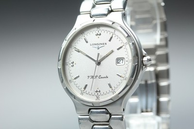 LONGINES Conquest VHP L1.613.4 34mm Datum Silber Quarz Herrenuhr [fast neuwer...