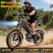 1500W Peak Electric Bike 20'' Off-Road E-Bike,34 MPH, Mountain E-Bike for Adults