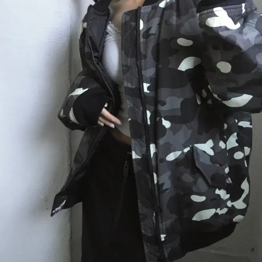 Bape Black Camo Bomber Jacket XL Men