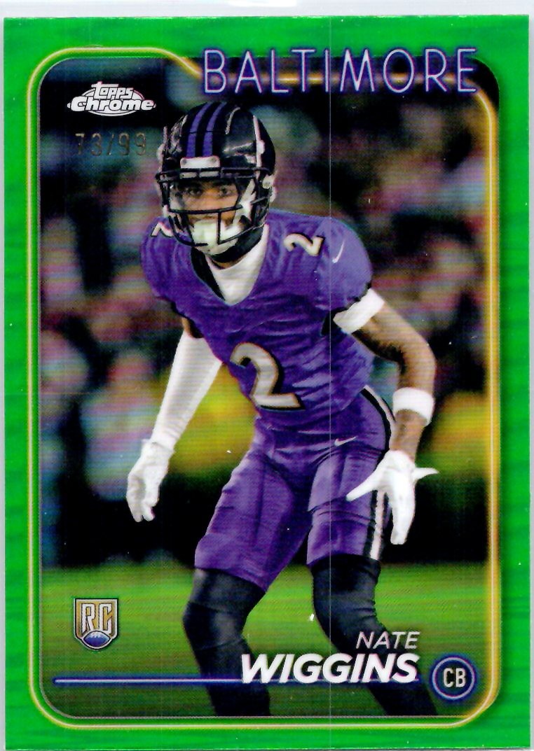 Nate Wiggins Topps Chrome #227 Green Refractor
