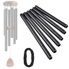 9''-13'' Large Aluminum Wind Chime Tubes 0.78'' Dia. 1.2mm Wall with 16ft Nylon