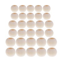 30 StüCk 10 Mm Naturholzperlen, Lose Perlen Zum Basteln, Schmuckmachen,